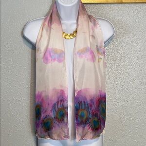 Elegant Multicolor Silk Scarf
